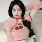 Cherry Knit Top / Arm Sleeve