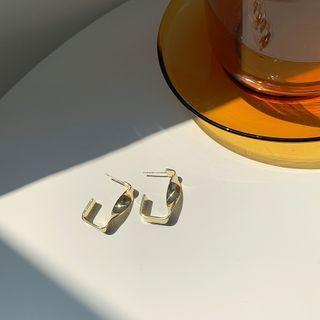 Twisted Alloy Rectangle Earring