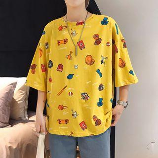 Couple Matching Printed Oversized T-shirt