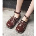 Ankle Strap Lace-up Shoes