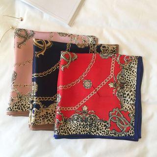 Leopard Print Silk Scarf