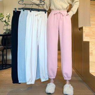 Drawstring Straight-leg Sports Pants