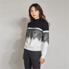 Lace-trim Lightweight Sweater