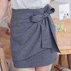 Tie-waist Straight Fit Skirt
