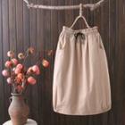 Ribbon-waist A-line Skirt