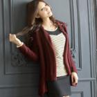 Open-front Cable-knit Cardigan