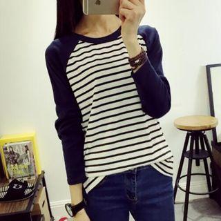 Stripe Raglan Long-sleeve T-shirt