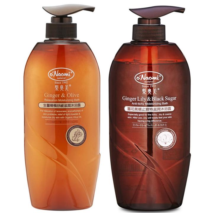 Onaomi - Bath Set : Ginger & Olive Relaxation Moisturizing Bath 800ml + Ginger Lily & Black Sugar Anti-itchy Moisturizing Bath 800ml 2 Pcs