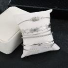 Set Of 6: Alloy Bracelet / Open Bangle (assorted Designs) 8197 - One Size