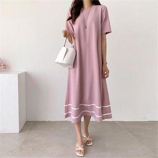 Pipe-trim T-shirt Dress