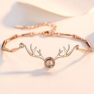 925 Sterling Silver Antler Bracelet
