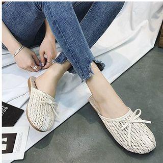 Woven Bow Mules