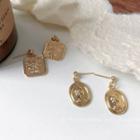 Alloy Embossed Dangle Earring