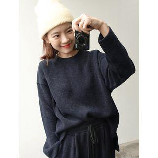 Crew-neck Loose-fit Knit Top