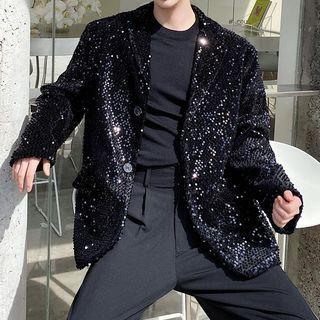 Sequined Loose-fit Blazer