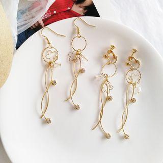 Alloy Swirl Fringed Earring