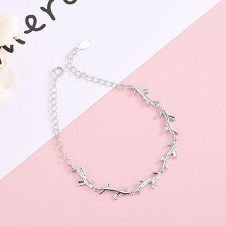 Leaf Bracelet Brs117 - Silver - One Size