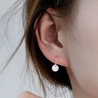 925 Sterling Silver Disc Drop Earring 1 Pair - As Shown In Figure - One Size