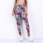 Floral Print Slim Sport Pants