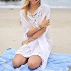 Crochet Panel Elbow-sleeve Cover-up