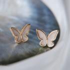 Glaze Butterfly Earring 1 Pair - Silver - One Size
