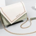 Two-tone Embroidered Faux Leather Crossbody Bag