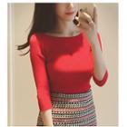 3/4-sleeve Off Shoulder Top