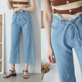Fray Edge Wide-leg Jeans