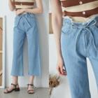 Fray Edge Wide-leg Jeans