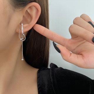 Faux Pearl Ear Cuff 1 Pair - Tassel Ear Cuff - One Size