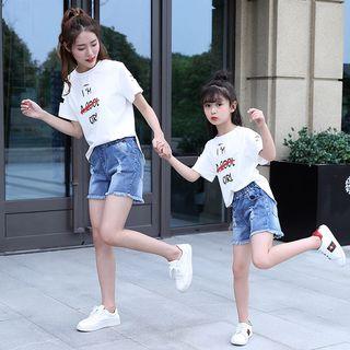 Family Matching Set: T-shirt + Denim Shorts