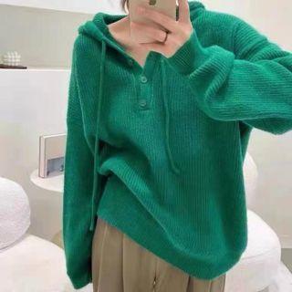 Knit Henley Hoodie