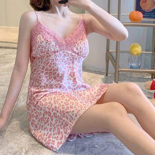 Strappy Leopard Sleep Dress