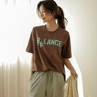 Balance Slit-side Cotton T-shirt
