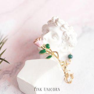 Alloy Rose & Bird Dangle Earring