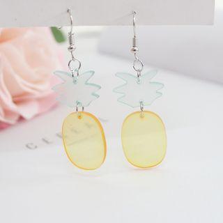 Resin Pineapple Dangle Earring 1 Pair - Yellow - One Size
