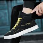 Canvas Fleece-lining Stitched High Top Sneakers