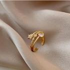 Star Layered Alloy Open Ring Ndyz091 - Gold - One Size