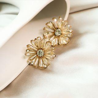 Flower Ear Stud 1 Pair - One Size