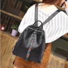 Letter Genuine Leather Backpack