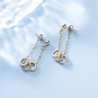 Hoop Ear Stud Ale203e - 1 Pair - Gold - One Size