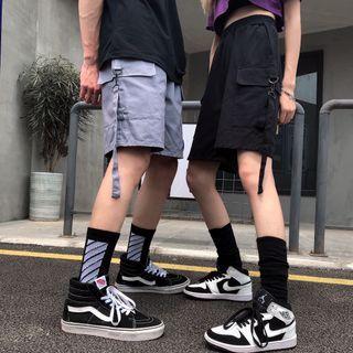 Side Pocket Straight-cut Shorts
