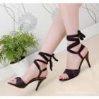 High Heel Lace-up Sandals