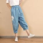 Indigo Dyed Harem Pants Blue - One Size