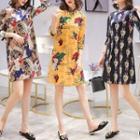Traditional Chinese 3/4-sleeve All Over Print Dress