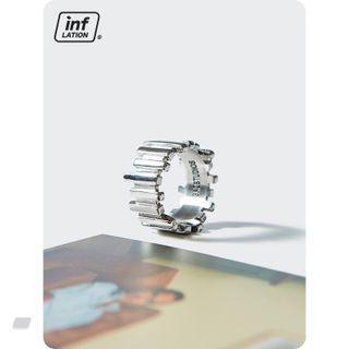 Unisex Gear Ring Silver - One Size