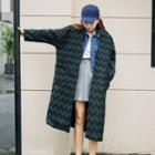 Two-tone Chevron Long Coat