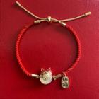 Cat Eye Stone Fortune Cat Red String Bracelet
