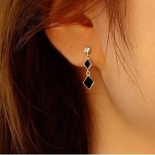 Rhombus Sterling Silver Dangle Earring With Gift Box - 1 Pair - Silver - One Size