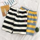 Drawstring Waist Striped Shorts